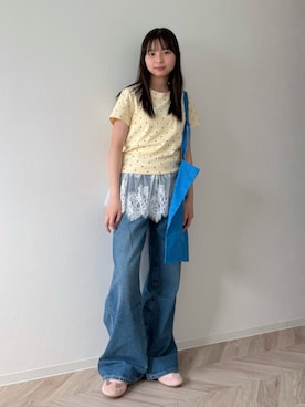 「アイテム（パンツ）」を使った、uranさん（キッズ・150cm）の春コーディネート