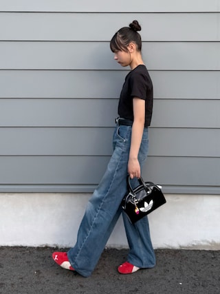 「PUMA(プーマ)のPUMA プーマ ユニセックス スピードキャット OG スニーカー(スニーカー)」を使った、uranさん(キッズ・150cm)の春コーディネート