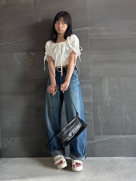 「アイテム（バッグ）」を使った、uranさん（キッズ・144cm）の夏コーディネート