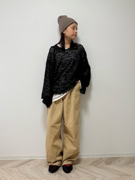 「アイテム（バレエシューズ）」を使った、uranさん（キッズ・147cm）の秋コーディネート