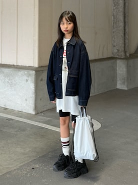 「アイテム（バッグ）」を使った、uranさん（キッズ・147cm・10代）の秋コーディネート