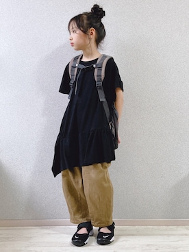 「アイテム（バッグ）」を使った、uranさん（キッズ・124cm）の春コーディネート