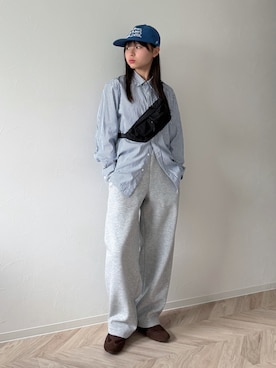 「アイテム（スウェットパンツ）」を使った、uranさん（キッズ・149cm）の春コーディネート