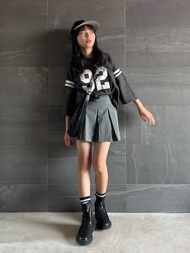 「LOWRYS FARM（ローリーズファーム）のナンバリングＴ　287594（Tシャツ/カットソー）」を使った、uranさん（キッズ・144cm）の夏コーディネート