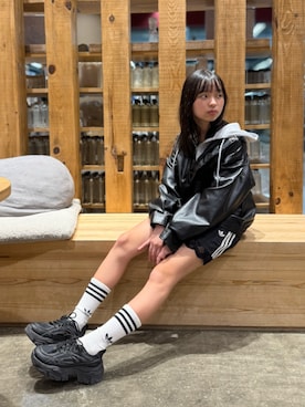 「アイテム（ブルゾン）」を使った、uranさん（キッズ・147cm）の秋コーディネート