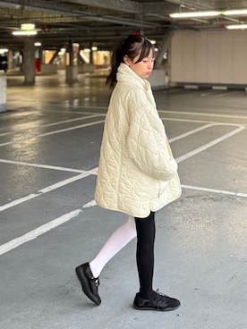 「アイテム（マフラー）」を使った、uranさん（キッズ・147cm）の秋コーディネート