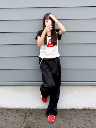 「PUMA(プーマ)のPUMA プーマ ユニセックス スピードキャット OG スニーカー(スニーカー)」を使った、uranさん(キッズ・150cm)の秋コーディネート