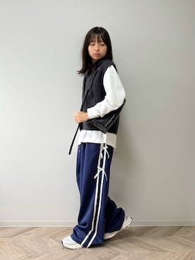 「アイテム（バッグ）」を使った、uranさん（キッズ・147cm）の秋コーディネート