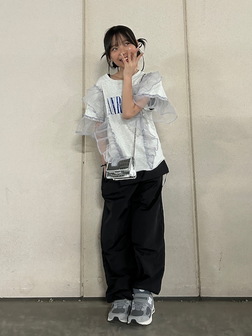 CIAOPANIC リメイクチュールフリルバンドTシャツ 大きいサイズ y2k KIDS】ドッキングフリルチュールロゴTEE | CIAOPANIC TYPY