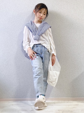 「アイテム（バッグ）」を使った、uranさん（キッズ・123cm）の春コーディネート