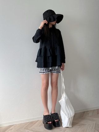 「LOWRYS FARM(ローリーズファーム)の【140-150サイズ】SWIM/ストライプSET 661811(水着)」を使った、uranさん(キッズ・150cm)の春コーディネート