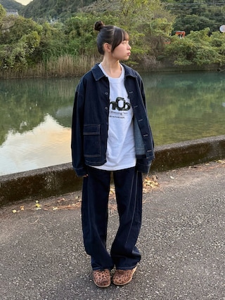 「niko and...（ニコアンド）のオリジナルフラップ付きスニーカー（スニーカー）」を使った、uranさん（キッズ・147cm）の秋コーディネート