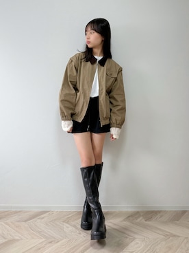 「アイテム（ジャケット/アウター）」を使った、uranさん（キッズ・147cm）の秋コーディネート