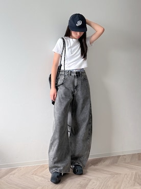 「GU（ジーユー）のアイテム」を使った、uranさん（キッズ・150cm）の夏コーディネート