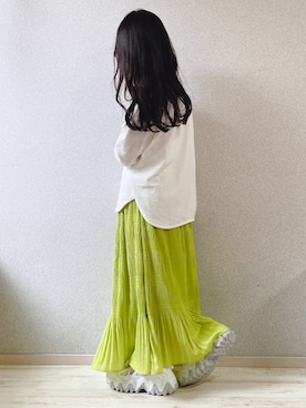 「lulpini（ルルピー二）のアイテム（トップス）」を使った、uranさん（キッズ・123cm）の春コーディネート