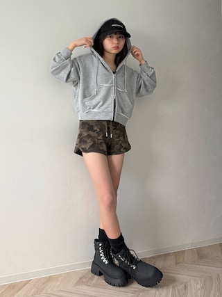 「WEGO（ウィゴー）のWEGO/厚底トレッキングブーツ（ブーツ）」を使った、uranさん（キッズ・149cm）の春コーディネート