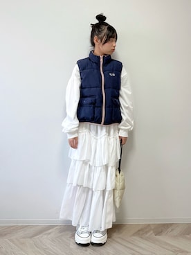 「アイテム（スカート）」を使った、uranさん（キッズ・147cm・10代）の秋コーディネート