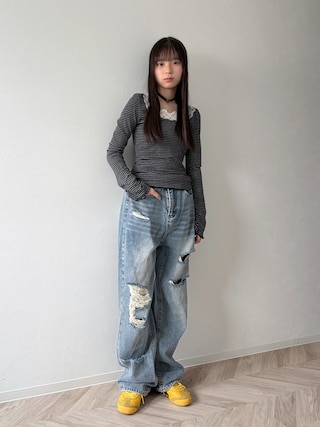 「Onitsuka Tiger（オニツカタイガー）のMEXICO 66 / メキシコ 66（スニーカー）」を使った、uranさん（キッズ・150cm）の秋コーディネート