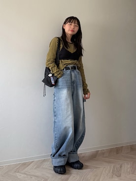 「thisisneverthat（ディスイズネバーザット）のアイテム」を使った、uranさん（キッズ・149cm）の春コーディネート