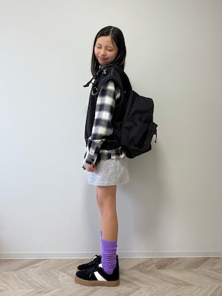 「LOWRYS FARM（ローリーズファーム）のハッスイリュック＿１４Ｌ　130473（バックパック/リュック）」を使った、uranさん（キッズ・144cm）の秋コーディネート