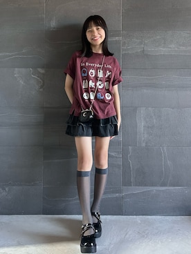 「アイテム（トップス）」を使った、uranさん（キッズ・144cm）の夏コーディネート