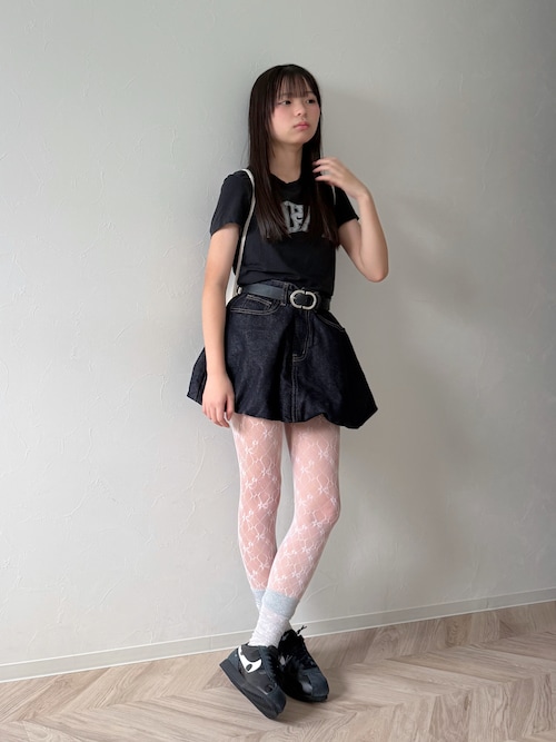 「NIKE(ナイキ)の半袖Tシャツ(Tシャツ/カットソー)」を使った、uranさん(キッズ・150cm)の秋コーディネート