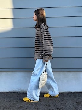 「アイテム（バッグ）」を使った、uranさん（キッズ・147cm）の秋コーディネート