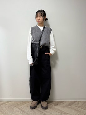 「アイテム（バッグ）」を使った、uranさん（キッズ・147cm）の秋コーディネート