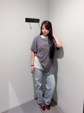 「アイテム（モカシン/デッキシューズ）」を使った、Kikuさん（レディース・158cm）の夏コーディネート