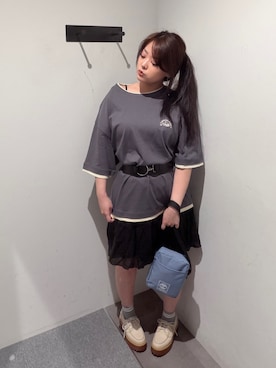 「アイテム（モカシン/デッキシューズ）」を使った、Kikuさん（レディース・158cm）の夏コーディネート