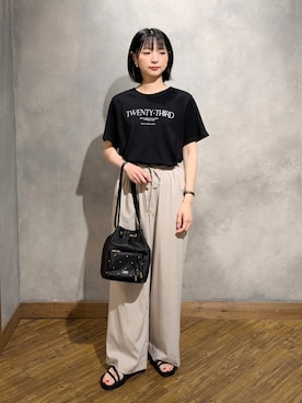 「Lee（リー）のアイテム（バッグ）」を使った、umeさん（レディース・155cm）の夏コーディネート