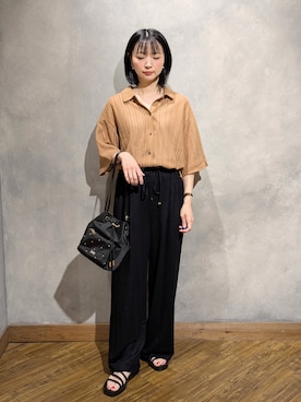 「Lee（リー）のアイテム（バッグ）」を使った、umeさん（レディース・155cm）の夏コーディネート