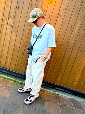 「SEE SEE（シーシー）のアイテム」を使った、ojishu.mlmさん（メンズ・170cm）の夏コーディネート