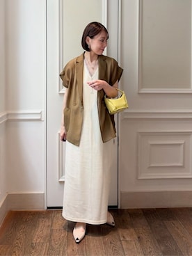 「MACPHEE（マカフィー）のアイテム」を使った、KitaguchTOMORROWLANDさん（レディース・158cm）の夏コーディネート