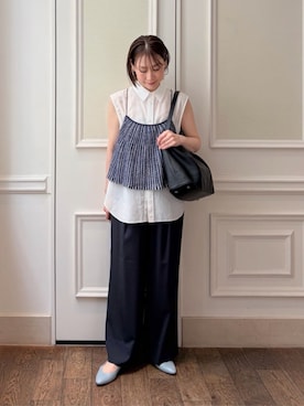 「MACPHEE（マカフィー）のアイテム」を使った、KitaguchTOMORROWLANDさん（レディース・158cm）の夏コーディネート