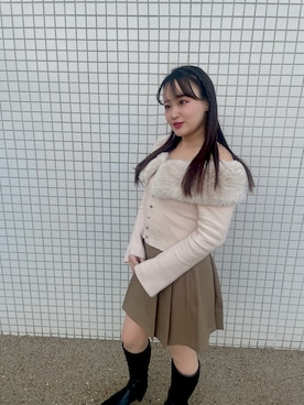 「アイテム（スカート）」を使った、こ♡さん（レディース・153cm）の秋コーディネート