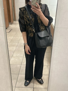 「アイテム（ベスト）」を使った、mmi⚘さん（レディース・153cm）の秋コーディネート