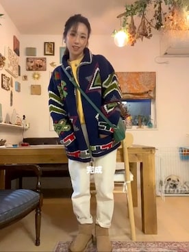 「Libra Cue（リブラ キュー）のアイテム（スウェット）」を使った、kanaさん（レディース・156cm）の冬コーディネート