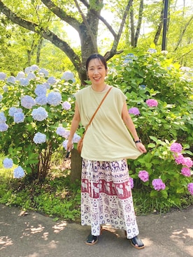 「freada」｜「アイテム（サンダル）」を使った、kanaさん（レディース・156cm）の夏コーディネート