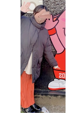 「ORiental TRaffic(ORiental TRaffic)」｜「アイテム（ダウンジャケット/コート）」を使った、aさん（レディース・150cm）の冬コーディネート