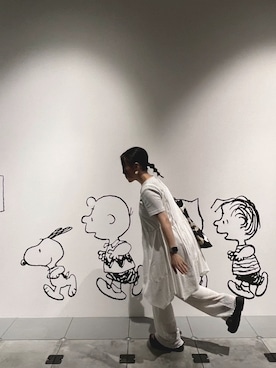 「アイテム（トートバッグ）」を使った、aさん（レディース・150cm）の夏コーディネート