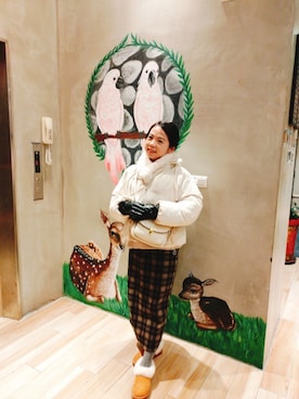 「NET（ネット）のアイテム（ジャケット/アウター）」を使った、Joyさん（レディース・156cm）の冬コーディネート