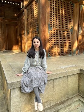 「blue」｜「アイテム（スカート）」を使った、Joyさん（レディース・156cm）の春コーディネート