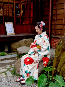 「kimono」｜Joyさん（レディース・156cm）の秋コーディネート
