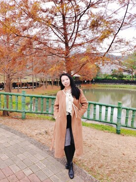 「NET（ネット）のアイテム」を使った、Joyさん（レディース・156cm）の冬コーディネート