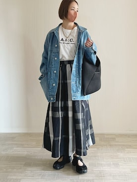 「いまどきジャケット写真」｜「アイテム（ハンドバッグ）」を使った、陽さん（レディース・156cm）の春コーディネート