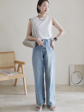 「アイテム（腕時計、その他）」を使った、陽さん（レディース・156cm）の夏コーディネート