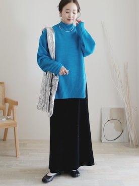 「select MOCA by son（セレクトモカバイソン）のアイテム」を使った、陽さん（骨格ナチュラル・レディース・156cm）の冬コーディネート