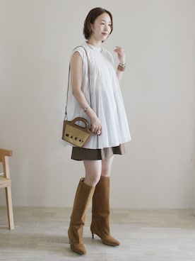 「MARNI（マルニ）のアイテム」を使った、陽さん（レディース・156cm）の夏コーディネート