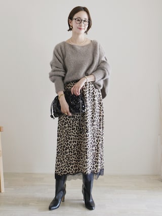 「Spick & Span(スピックアンドスパン)の《新色 / 追加》FOX/ALPACAルーズニット(ニット/セーター)」を使った、陽さん(レディース・156cm)の秋コーディネート